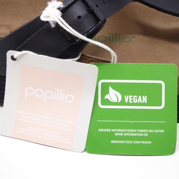 Papillio Birkenstock Womens Gizeh Platform Sandal Black Vegan Size 39EU / 8US - Picture 6 of 8